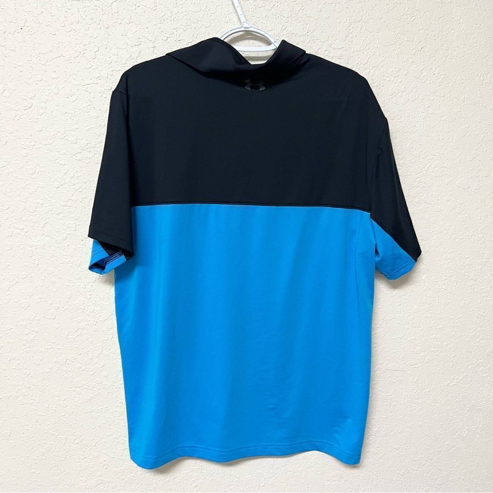 Under Armour The Performance Polo Short Sleeve Golf Shirt Black Blue Size L - Picture 4 of 5